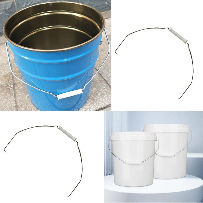 UtySty 4 Pack 5 Gallon Bucket Handle Replacement Steel Wire Handles with Plastic Grip for All Purpose Pail Airtight Pet Food Storage Container 5gal Buckets Pails Home Household Garden Construction - Image 5